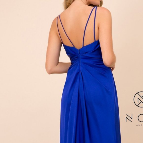 new black A-Line Shape V-Neck Long Dress NX8347 - Picture 5 of 8